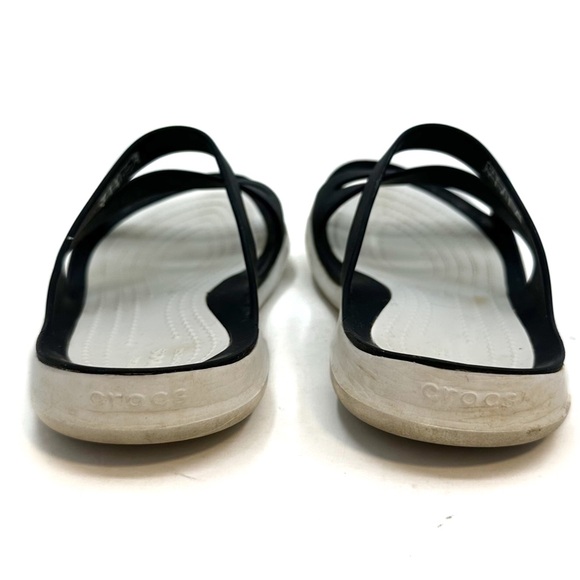 Crocs | Stillwater Strappy Sandal Black White Size US 5 - Picture 5 of 10